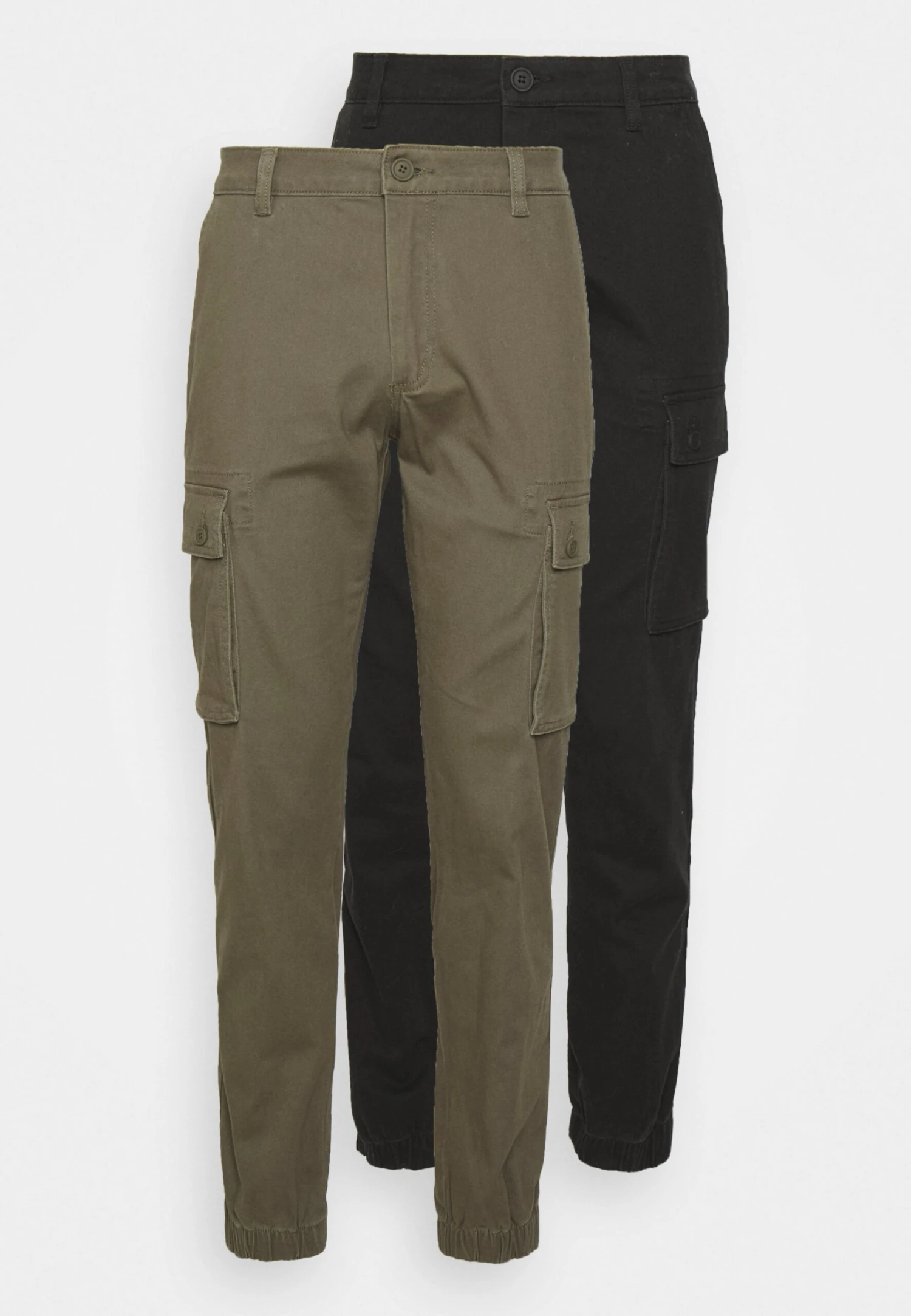 Pier One 2 Pack - Cargo Trousers - Olive/Black 5 Pier One 2 Pack - Cargo Trousers - Olive/Black - Image 5
