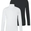 Pier One 2 Pack - Long Sleeved Top - White/Black