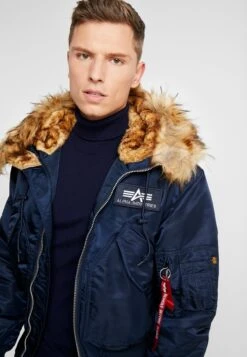 Alpha Industries Hooded Custom - Winter Jacket - Rep Blue -Clothing Sale Store 1b5fe7065b3e4f4b87a76d3006fc80aa