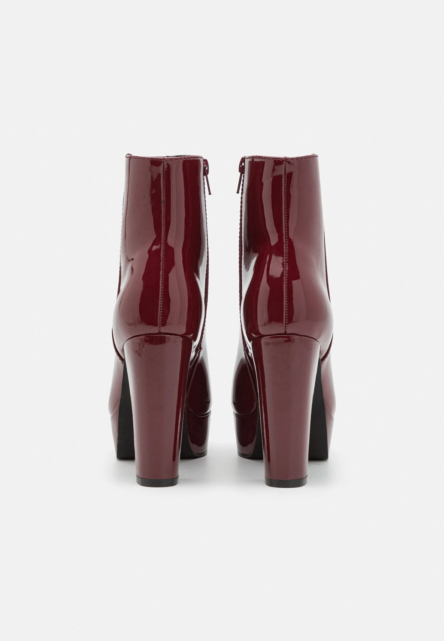 Anna Field High Heeled Ankle Boots - Dark Red 4 Anna Field High Heeled Ankle Boots - Dark Red - Image 4
