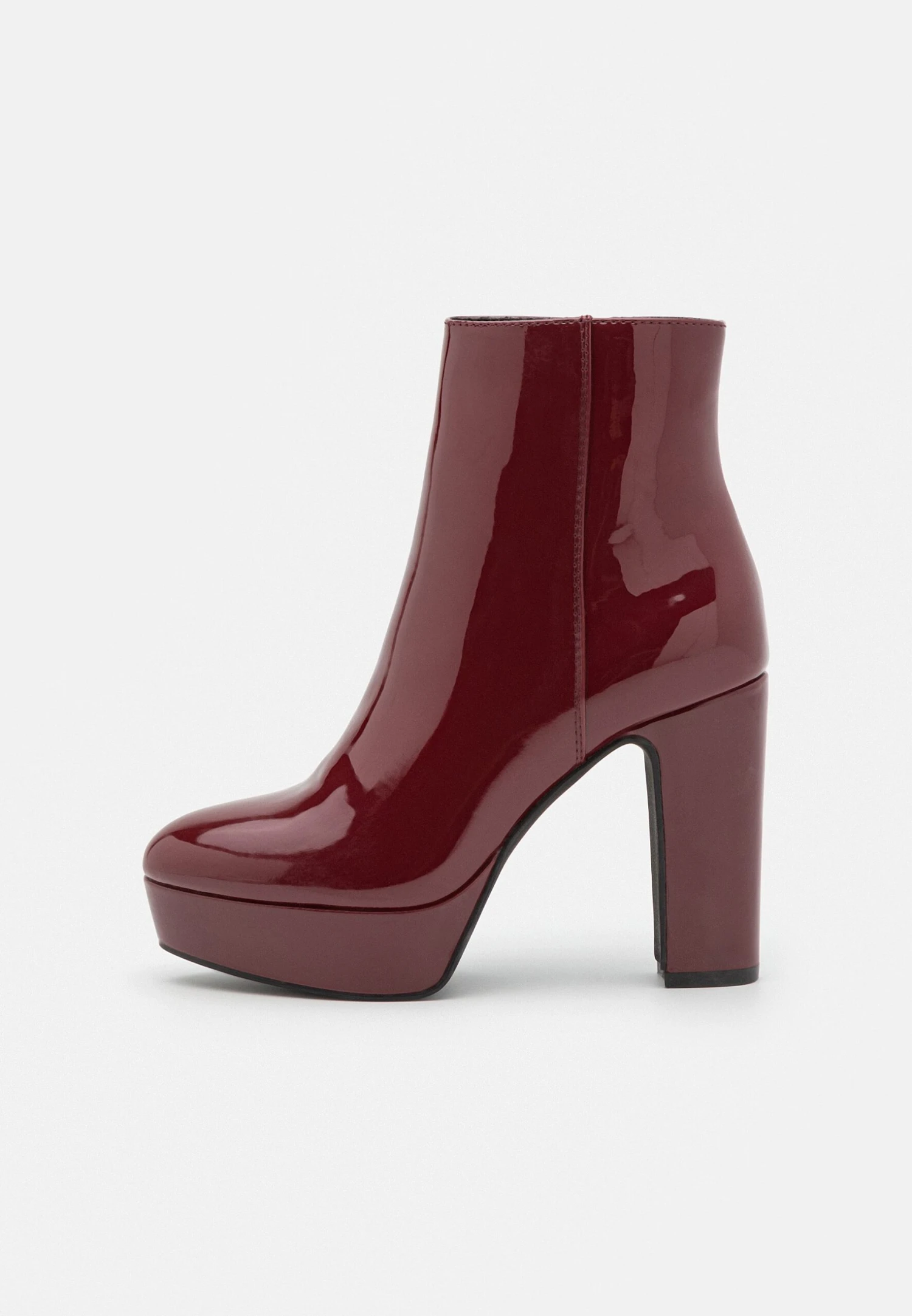 Anna Field High Heeled Ankle Boots - Dark Red 2 Anna Field High Heeled Ankle Boots - Dark Red - Image 2