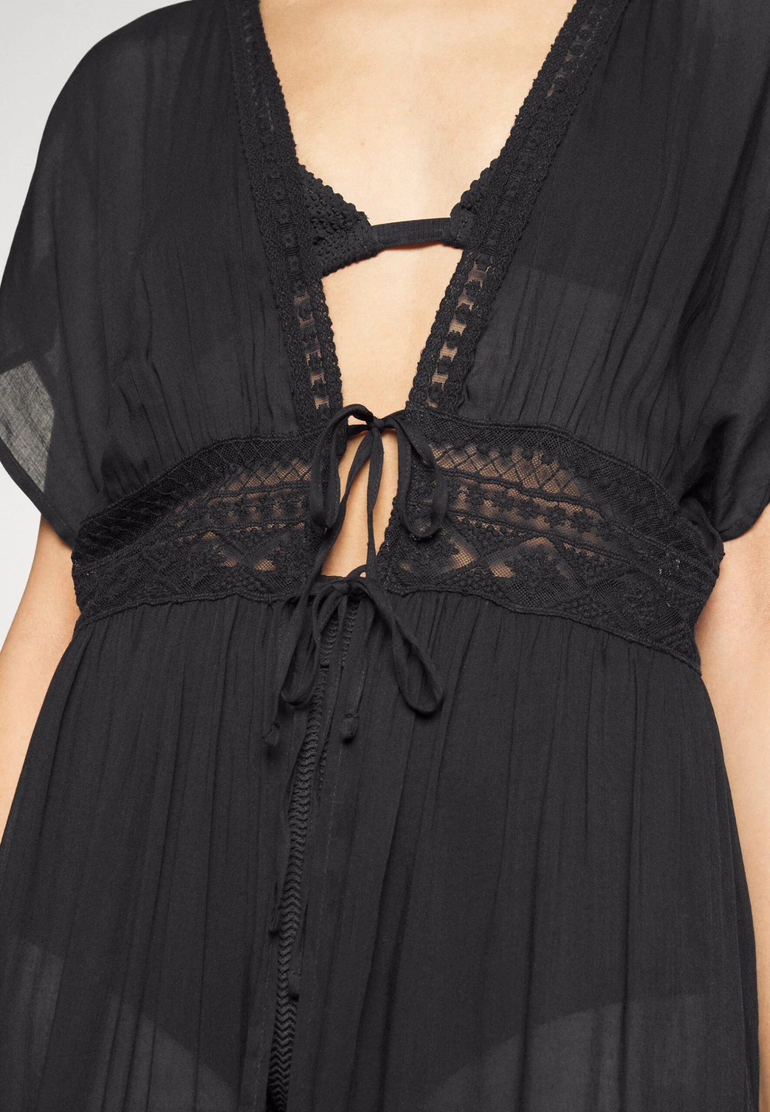 Anna Field Embroidered Cover Up/ 802 - Black - Beach Accessory - 802 - Black 5 Anna Field Embroidered Cover Up/ 802 - Black - Beach Accessory - 802 - Black - Image 5