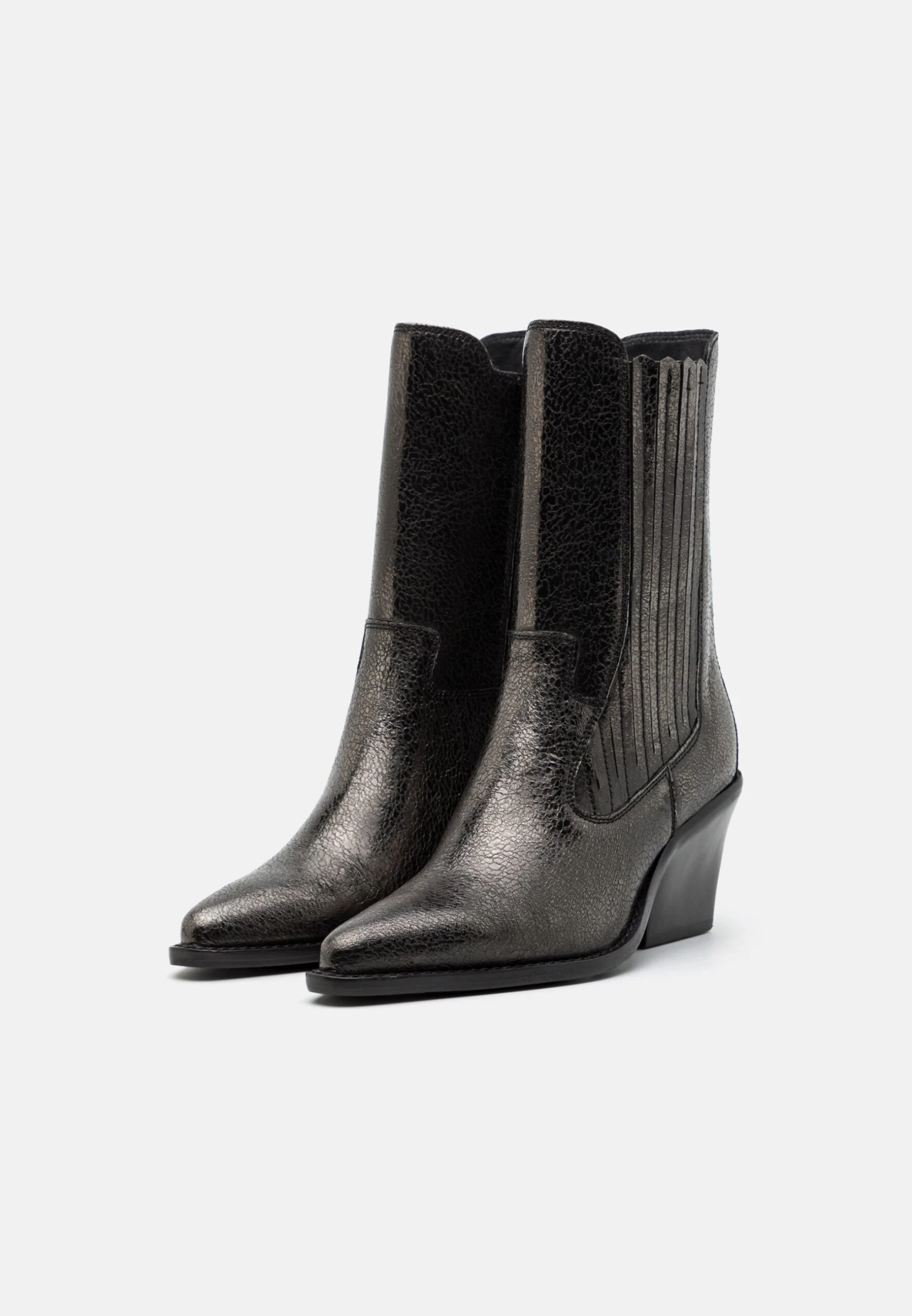 Bronx Next Low Kole - Cowboy/Biker Ankle Boot - Gunmetal 3 Bronx Next Low Kole - Cowboy/Biker Ankle Boot - Gunmetal - Image 3