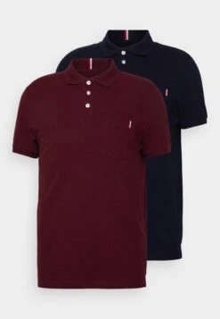Pier One 2 Pack - Polo Shirt - Blue/Bordeaux -Clothing Sale Store 596d0de14dc04a10bc9519206e472b35