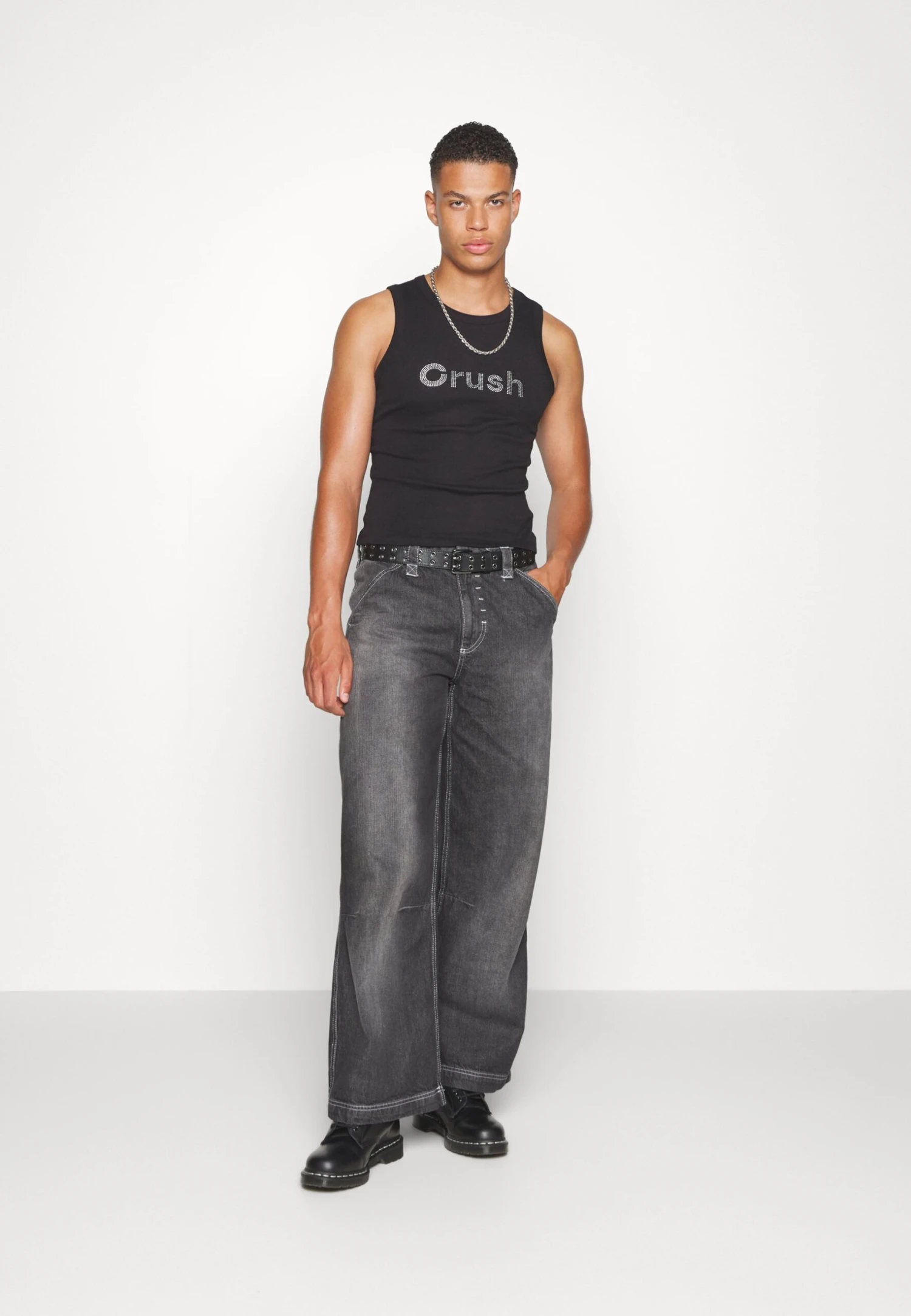 Jaded London Crush Rhinestone Vest Unisex - Top - Black 5 Jaded London Crush Rhinestone Vest Unisex - Top - Black - Image 5