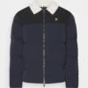 Lyle & Scott Borg Collar Puffer - Winter Jacket - Dark Navy