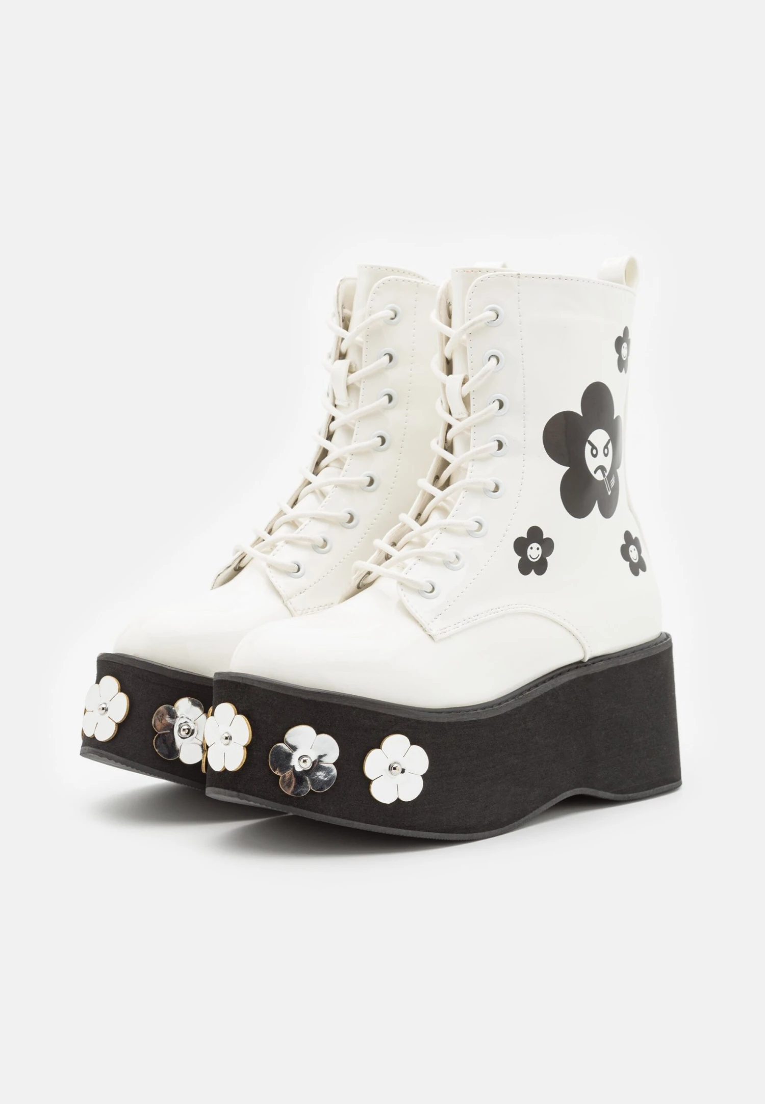 KOI FOOTWEAR Silent Screams Platform Boots - Platform Ankle Boots - White 3 KOI FOOTWEAR Silent Screams Platform Boots - Platform Ankle Boots - White - Image 3