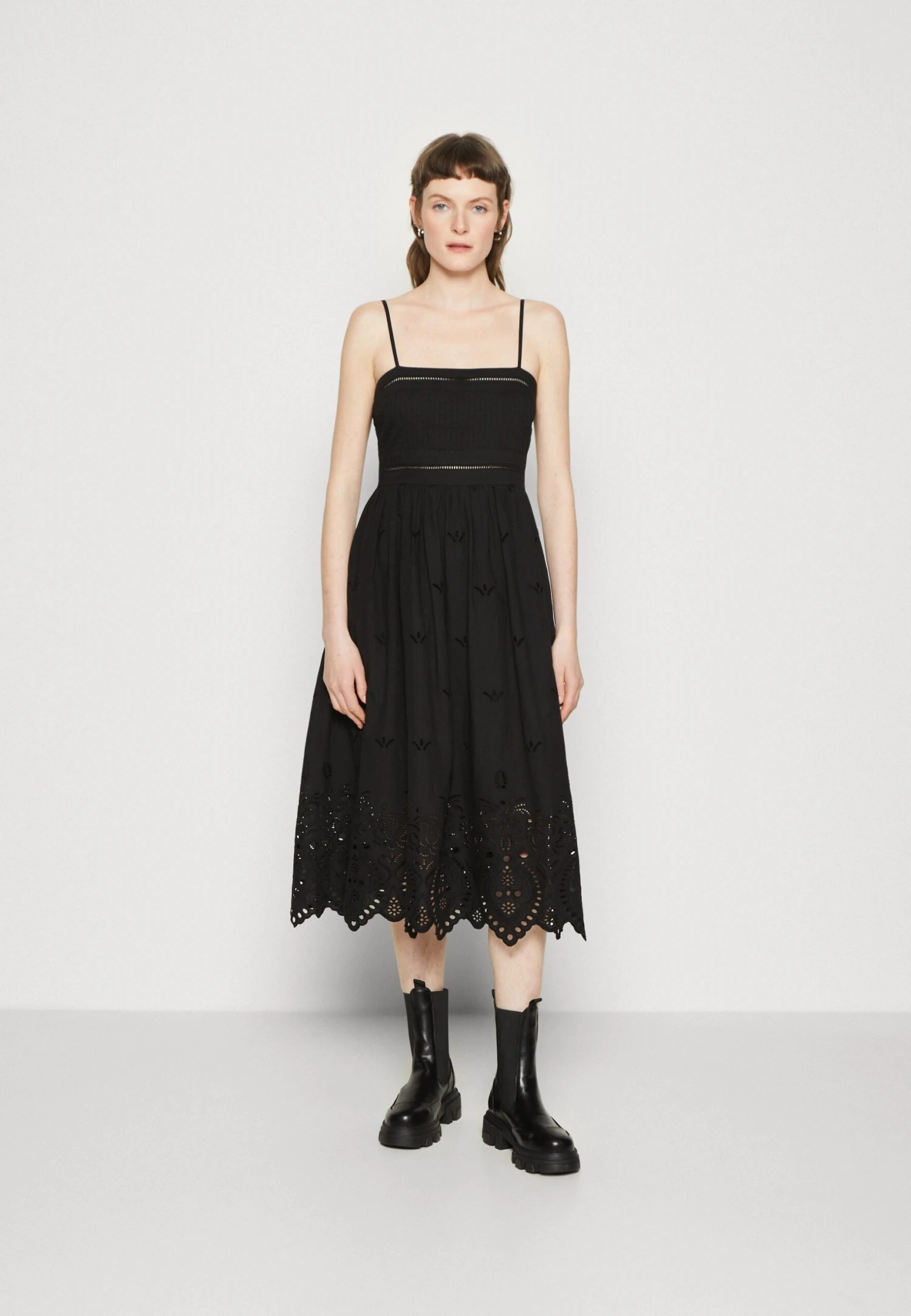 AllSaints Whitley Broderie Dress - Day Dress - Black 1 AllSaints Whitley Broderie Dress - Day Dress - Black