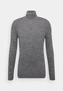 Pier One Muscle Fit Turtle - Jumper - Mottled Grey -Clothing Sale Store 788d9d9a00b14ae9bdb868be9d8f970c