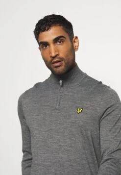 Lyle & Scott Golf Core Zip Mix - Jumper - Mid Grey Marl -Clothing Sale Store 7b37c596bac444d4a737649ab5ea04d8