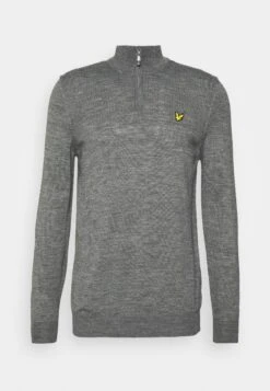 Lyle & Scott Golf Core Zip Mix - Jumper - Mid Grey Marl -Clothing Sale Store 7b3c62f5eb604d00b154f56fbe5f7cc0