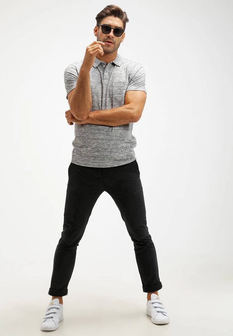 Pier One Polo Shirt - Grey Melange 2 Pier One Polo Shirt - Grey Melange - Image 2