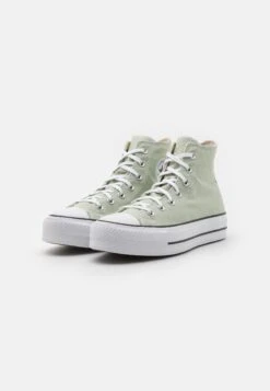 Converse Chuck Taylor All Star Lift Platform Seasonal Color - High-Top Trainers - Summit Sage/White/Black -Clothing Sale Store 8387bdc4c889454d8b02db60da3446df