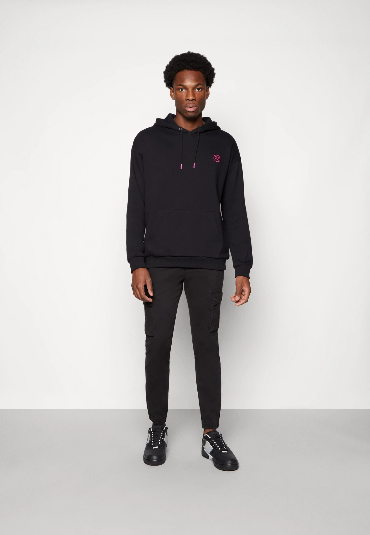 YOURTURN Embroidered Text Hoodie Unisex - Hoodie - Black 2 YOURTURN Embroidered Text Hoodie Unisex - Hoodie - Black - Image 2