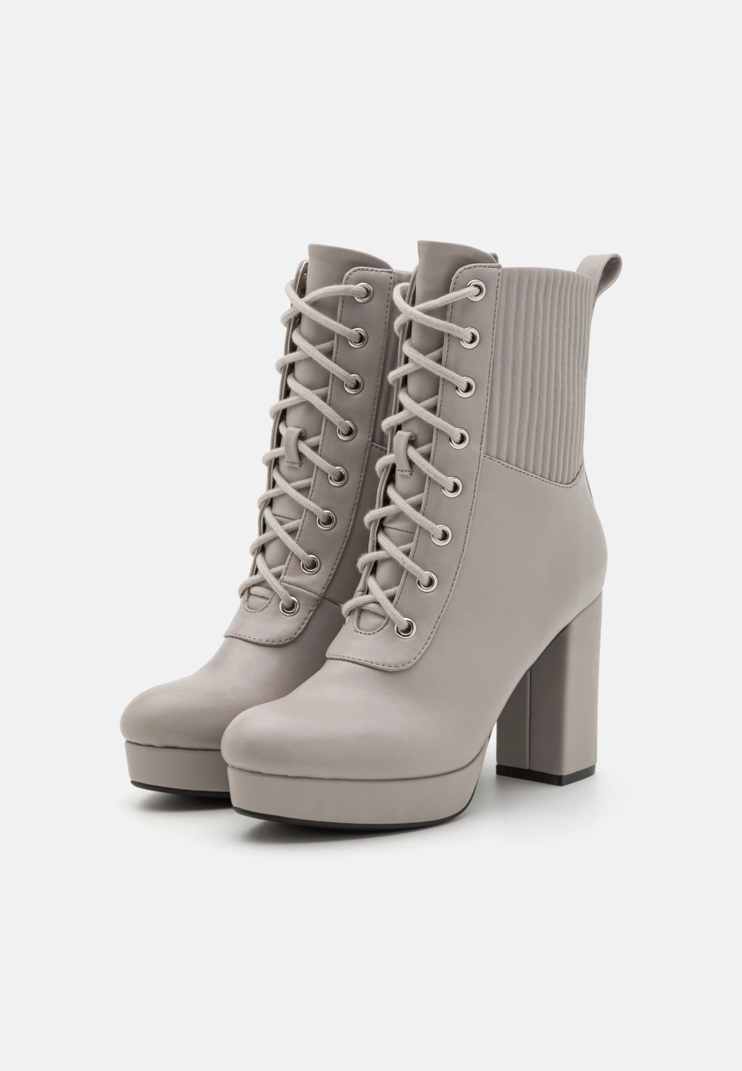 Anna Field High Heeled Ankle Boots - Grey 3 Anna Field High Heeled Ankle Boots - Grey - Image 3