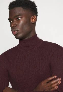 Pier One Muscle Fit Turtle - Jumper - Mottled Bordeaux -Clothing Sale Store 87bc9746f3cd48c78886c3726b9971e1