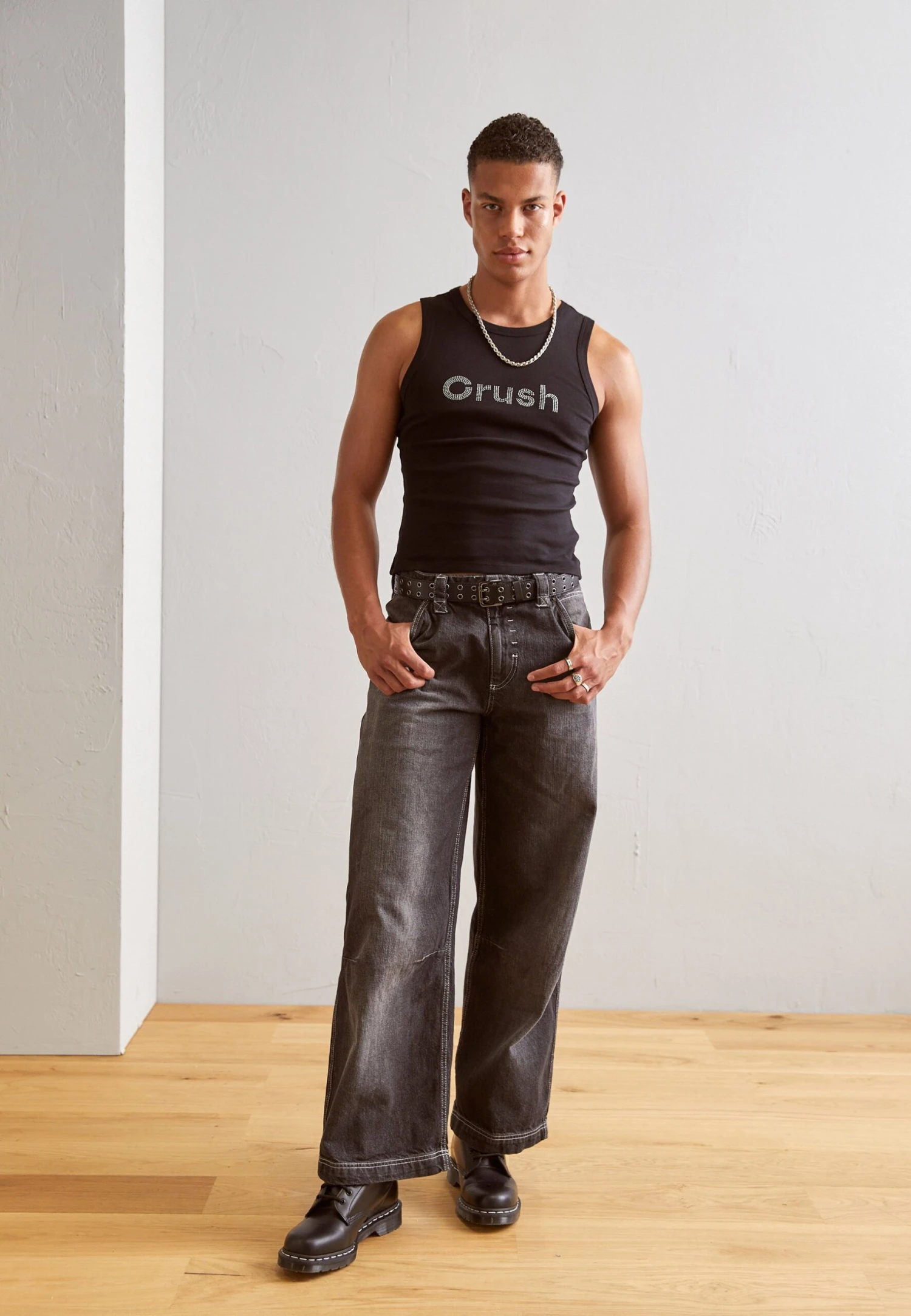 Jaded London Crush Rhinestone Vest Unisex - Top - Black 2 Jaded London Crush Rhinestone Vest Unisex - Top - Black - Image 2