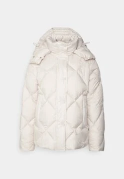 Marc O'Polo Diamond Quilting Detachable Hood Welt Poc - Down Jacket - Chalky Stone -Clothing Sale Store 947cff8d4ca0470e93d8e6d7dd26d02e