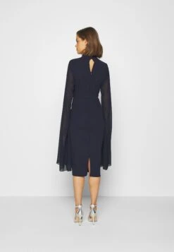 Wal G Cape Sleeve Dress - Cocktail Dress / Party Dress - Navy Blue -Clothing Sale Store 9583139ed6d04f50800757bd304164be