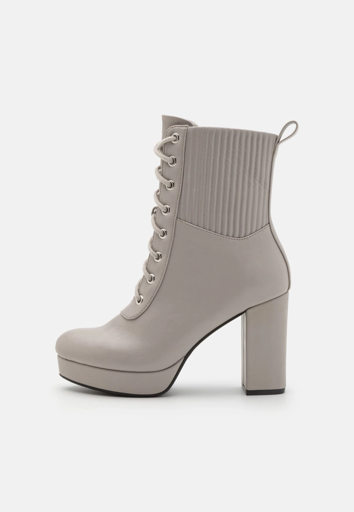Anna Field High Heeled Ankle Boots - Grey 2 Anna Field High Heeled Ankle Boots - Grey - Image 2