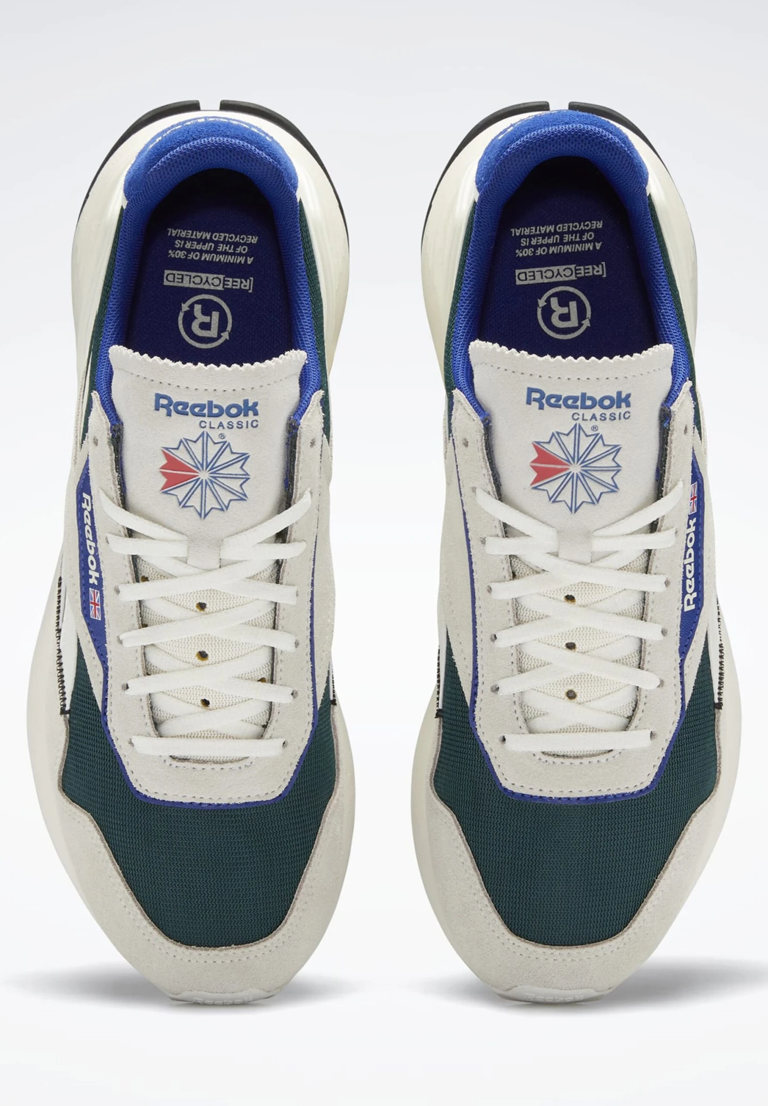 Reebok Classic Trainers - Chalk/Forest Green/Classic Cobalt 4 Reebok Classic Trainers - Chalk/Forest Green/Classic Cobalt - Image 4