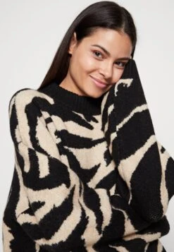 Monki Jumper - Black Dark/Beige 9 Monki Jumper - Black Dark/Beige -Clothing Sale Store aa7d8e225ab64ceba0003b5ea5448a1d