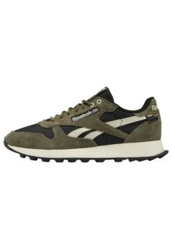 Reebok Classic Classic Leather Unisex - Trainers - Core Black Army Green Stucco