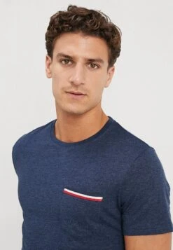 Pier One Basic T-Shirt - Mottled Dark Blue -Clothing Sale Store cf0b128f23eb42d29f229a8b186e6078