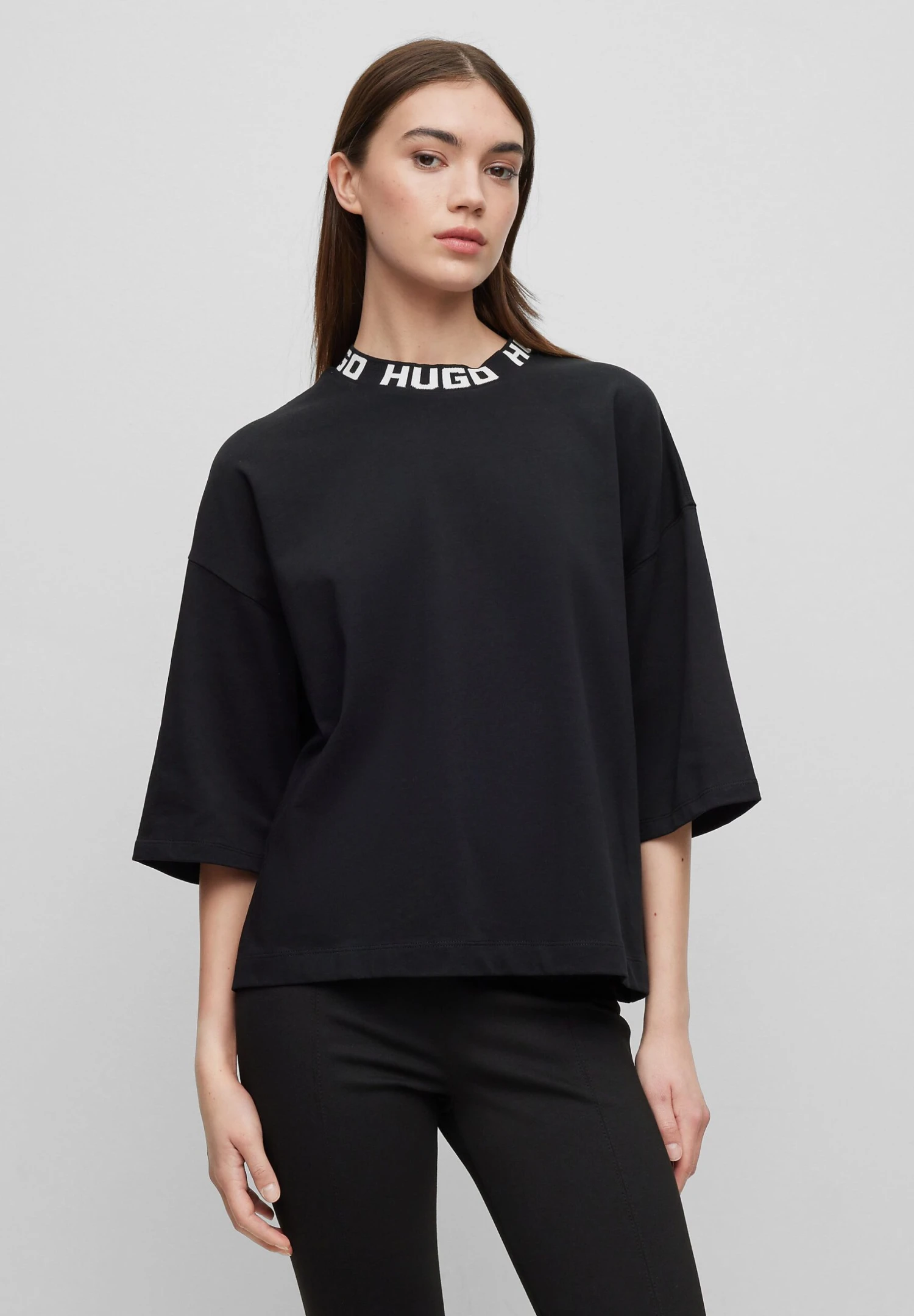 Hugo Dinaya - Long Sleeved Top - Black One 1 Hugo Dinaya - Long Sleeved Top - Black One