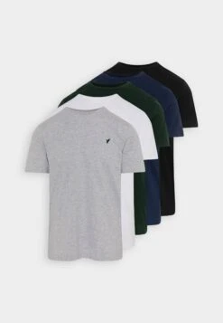 Pier One 5 Pack - Basic T-Shirt - White/Ark Green/Blue -Clothing Sale Store ec9f5ea8a1c14a7d833423c8e43ff5c2