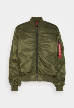 Alpha Industries Ma-1 Puckered - Bomber Jacket - Dark Olive -Clothing Sale Store fb8309799ae5419db56830cd063e6c1b