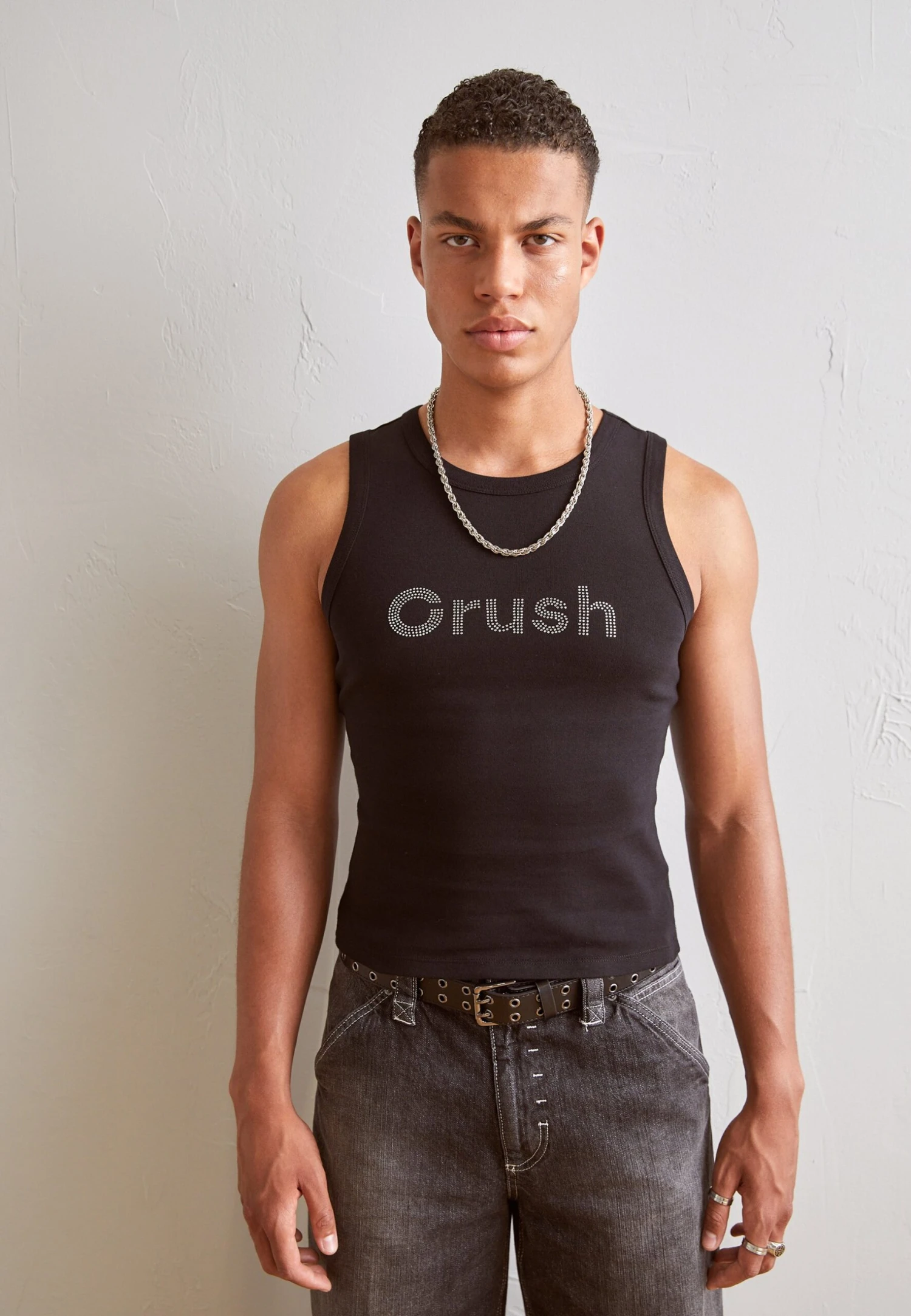 Jaded London Crush Rhinestone Vest Unisex - Top - Black 1 Jaded London Crush Rhinestone Vest Unisex - Top - Black